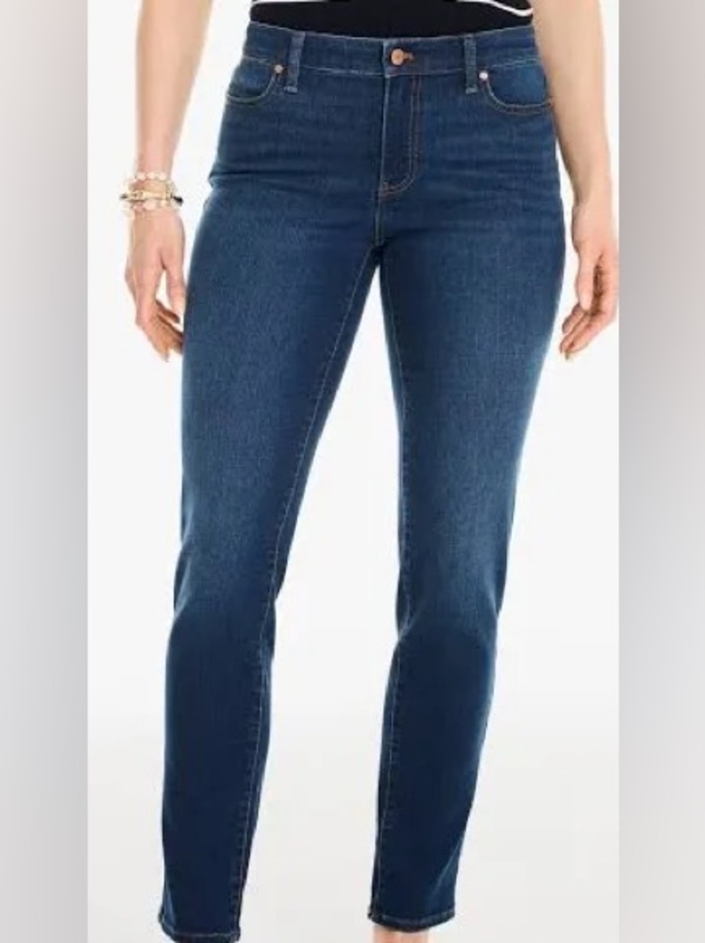 Talbots Flawless Slim Ankle Dark Blue Women's Jeans Size 12
